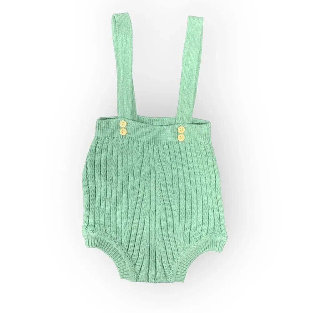 STITCH & BEAN OVERALL KNIT ROMPER SZ 6-9M NWT